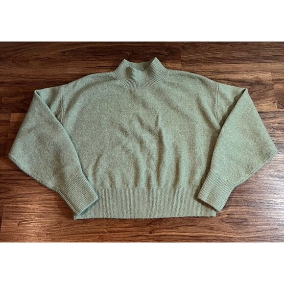 & Other Stories Atelier Los Angeles Mock Neck Long Sleeve Sweater Womens S Green - Picture 1 of 6